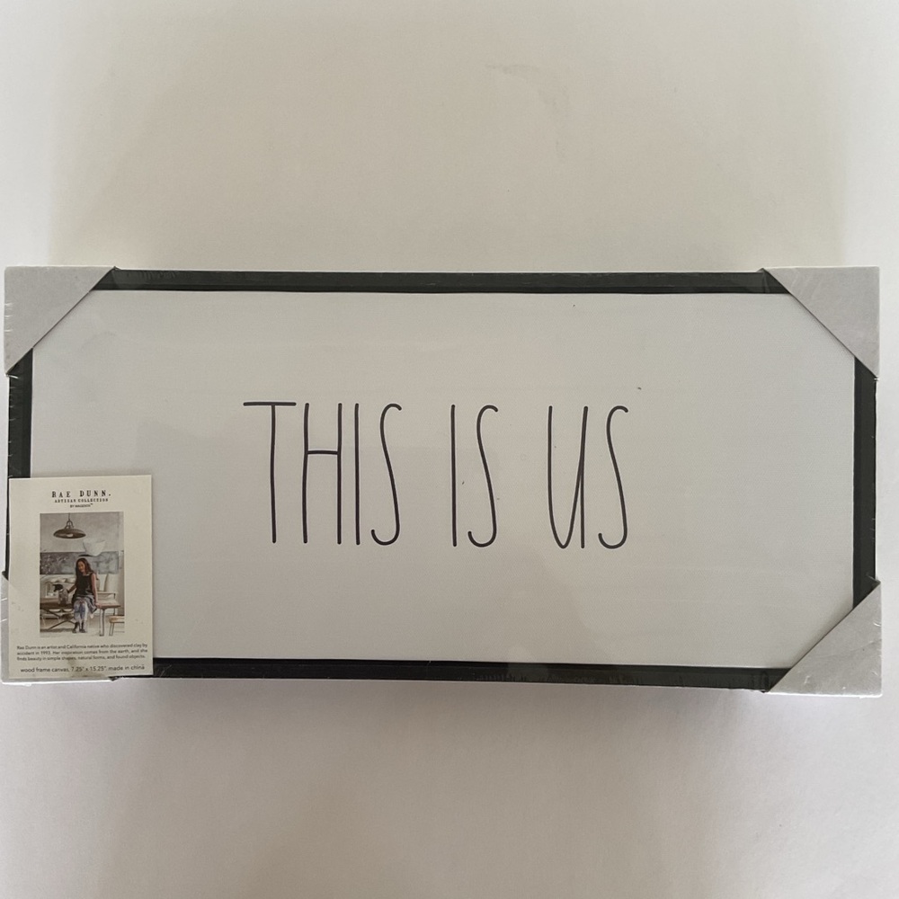 NWT Rae Dunn This Is Us Canvas Picture